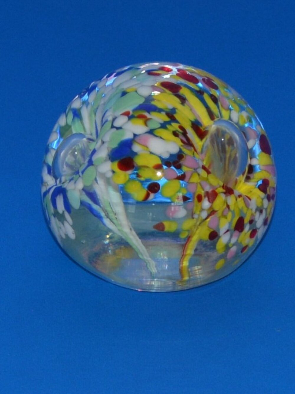 Paperweight-Art Glass Mult-Colored Design